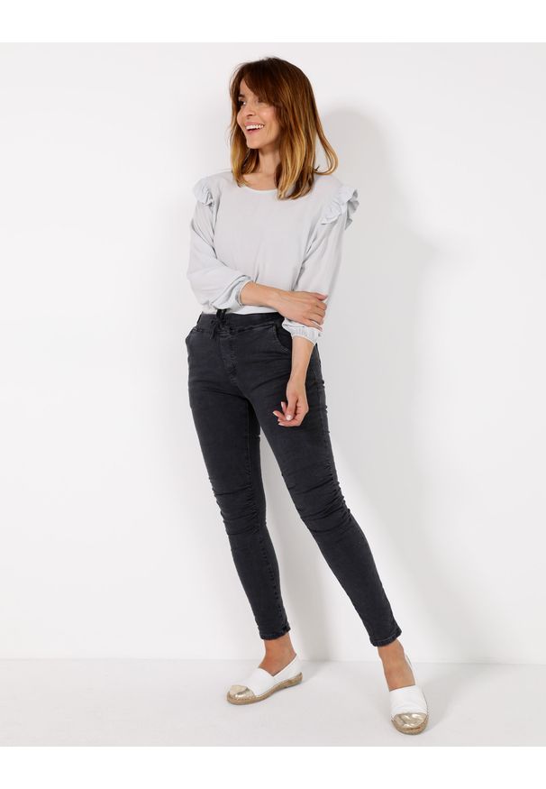 Unisono - SPODNIE JEANSOWE 191-5303W-2 GRSC. Materiał: jeans