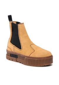 Puma Sztyblety Mayze Chelsea Suede Wn's 382829 04 Żółty. Kolor: żółty. Materiał: skóra, zamsz