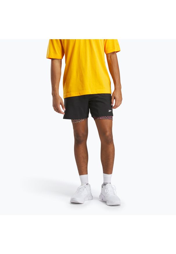 Reebok Fitness - Spodenki Reebok Athlete Hype 2-IN-1. Kolor: czarny. Sport: fitness