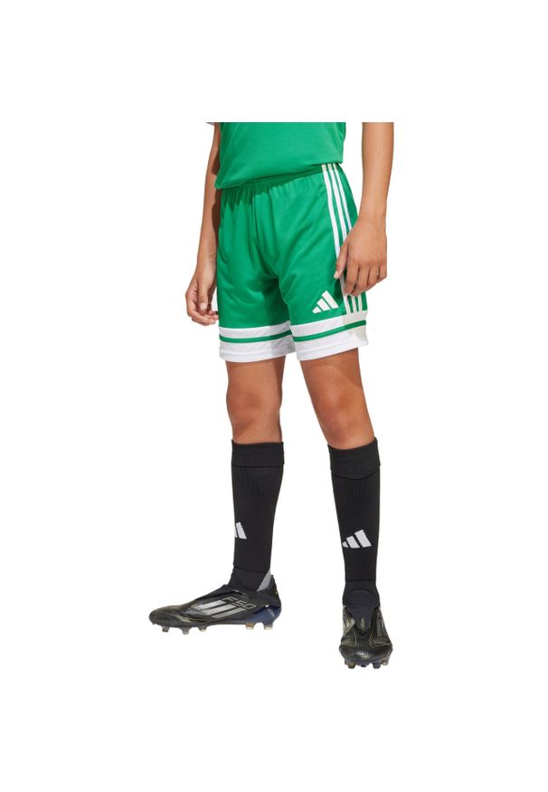 Adidas - Spodenki dla dzieci adidas Squadra 25. Kolor: zielony, biały, wielokolorowy. Styl: młodzieżowy