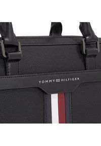 TOMMY HILFIGER - Tommy Hilfiger Torba na laptopa Th Coated Canvas Computer Bag AM0AM11531 Czarny. Kolor: czarny. Materiał: skóra #3