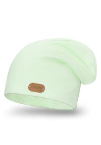 Wiosenna czapka PaMaMi - Pistacjowy. Kolor: zielony. Materiał: elastan, bawełna. Sezon: wiosna #1