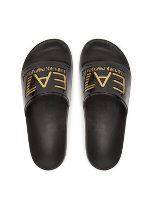 EA7 Emporio Armani Klapki 7X000108 AF15118 PC001 Czarny. Kolor: czarny. Materiał: syntetyk