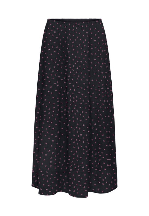 only - ONLY Spódnica maxi Nova 15357477 Czarny Regular Fit. Kolor: czarny. Materiał: wiskoza