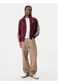 Adidas - adidas Bluza Firebird KE1646 Bordowy Loose Fit. Kolor: czerwony. Materiał: syntetyk #4