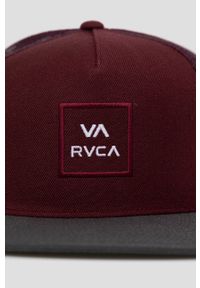 RVCA Czapka z domieszką wełny kolor bordowy z aplikacją. Kolor: czerwony. Materiał: wełna. Wzór: aplikacja #3