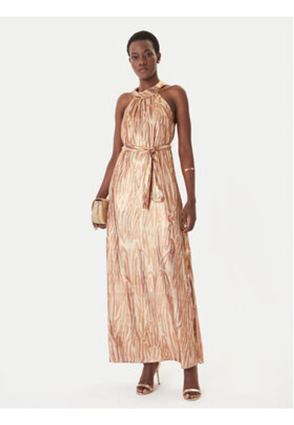 Artigli Sukienka wieczorowa ACAB004599 Brązowy Regular Fit. Kolor: brązowy. Materiał: syntetyk. Styl: wizytowy