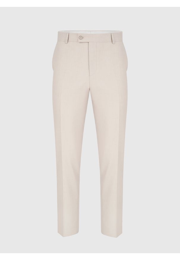 Pako Lorente - PAKO LORENTE – Spodnie garniturowe w kolorze beżowym. Kolor: beżowy. Materiał: wełna, poliester, wiskoza, elastan. Styl: elegancki