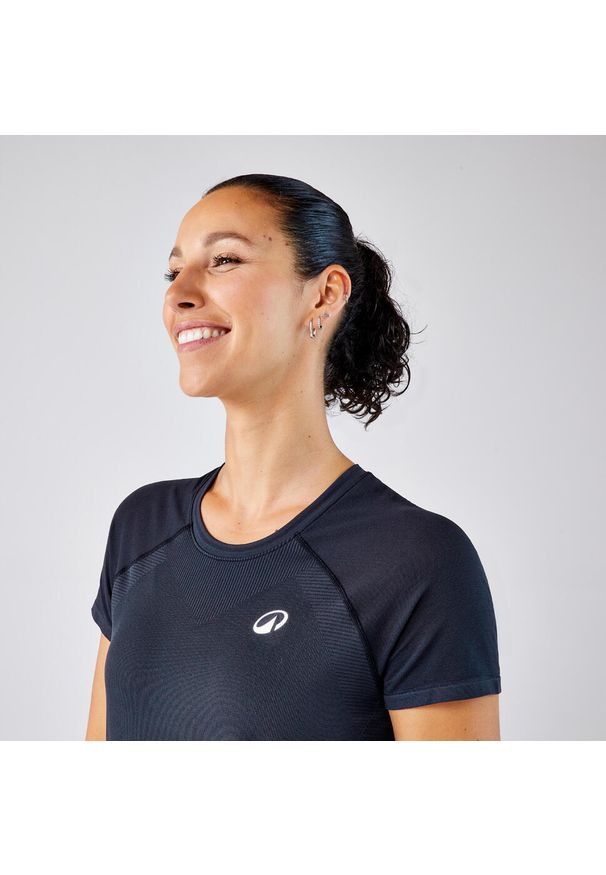 KUIKMA - Koszulka tenisowa damska Artengo Light. Kolor: szary, wielokolorowy, czarny. Materiał: poliester, poliamid, materiał. Sport: tenis