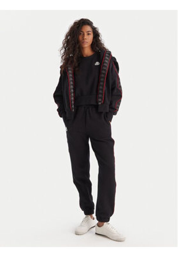 Kappa Spodnie dresowe Banda Adina 311M8HW Czarny Regular Fit. Kolor: czarny. Materiał: bawełna