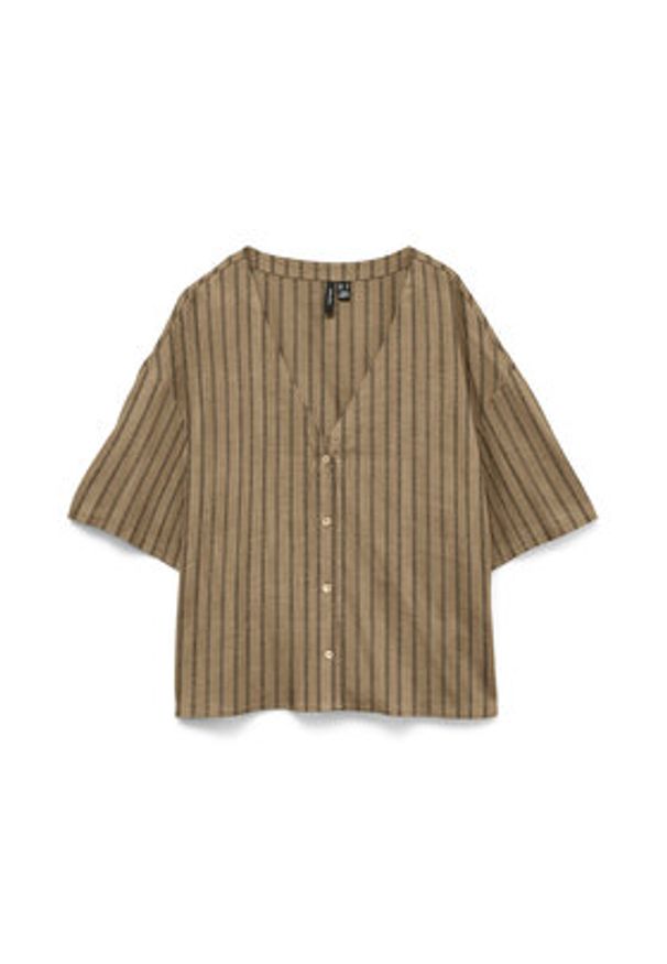 Vero Moda Koszula Rosie 10346914 Brązowy jasny Loose Fit. Kolor: brązowy. Materiał: wiskoza