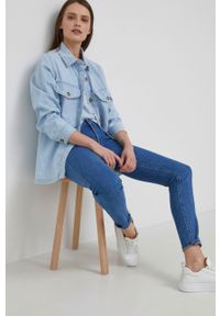Lee jeansy SCARLETT MID LEXI damskie medium waist. Kolor: niebieski #3