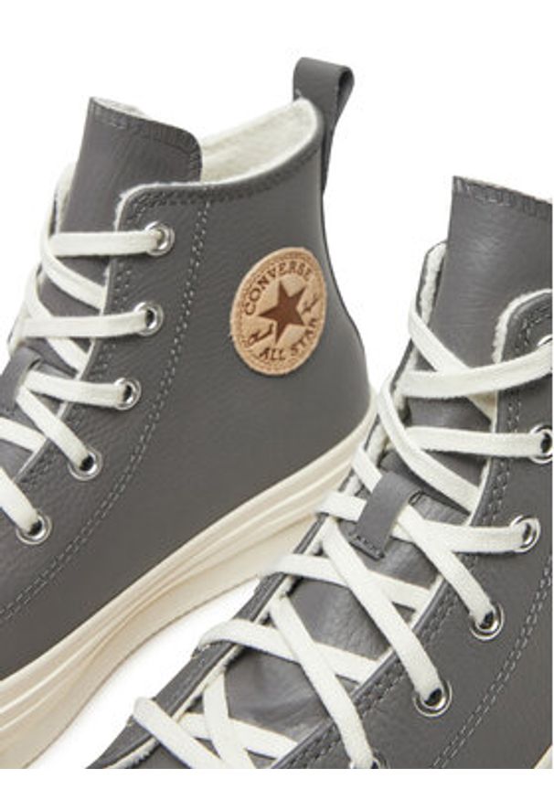 Converse Trampki Chuck Taylor All Star EVA Lift Platform A09259C Szary. Kolor: szary. Materiał: skóra. Obcas: na platformie