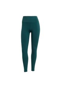 Adidas - Legginsy All Me 7/8. Kolor: wielokolorowy, niebieski, zielony. Materiał: materiał