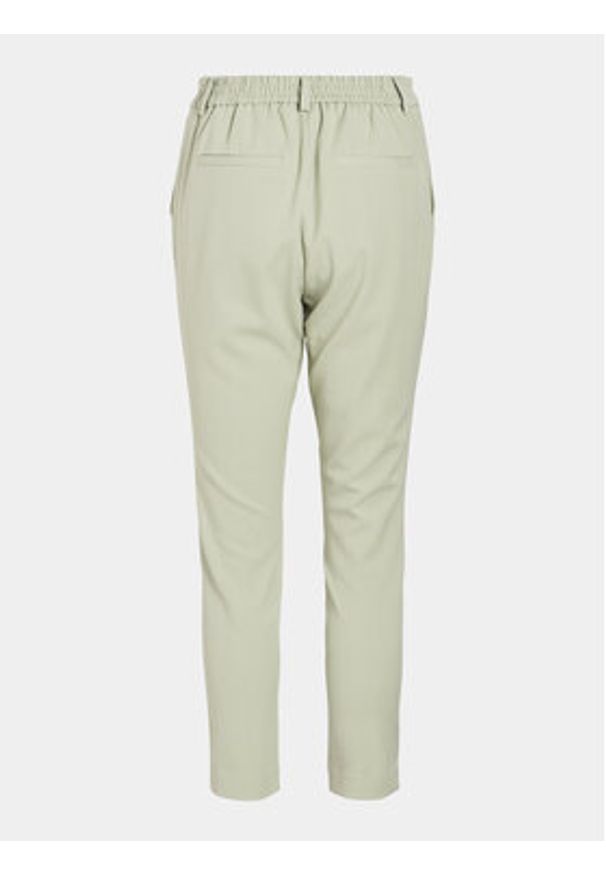 Vila Chinosy Varone 14087406 Zielony Slim Fit. Kolor: zielony. Materiał: syntetyk, wiskoza
