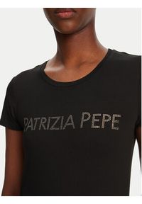 Patrizia Pepe T-Shirt CM1419/J013-K103 Czarny Regular Fit. Kolor: czarny. Materiał: wiskoza #6