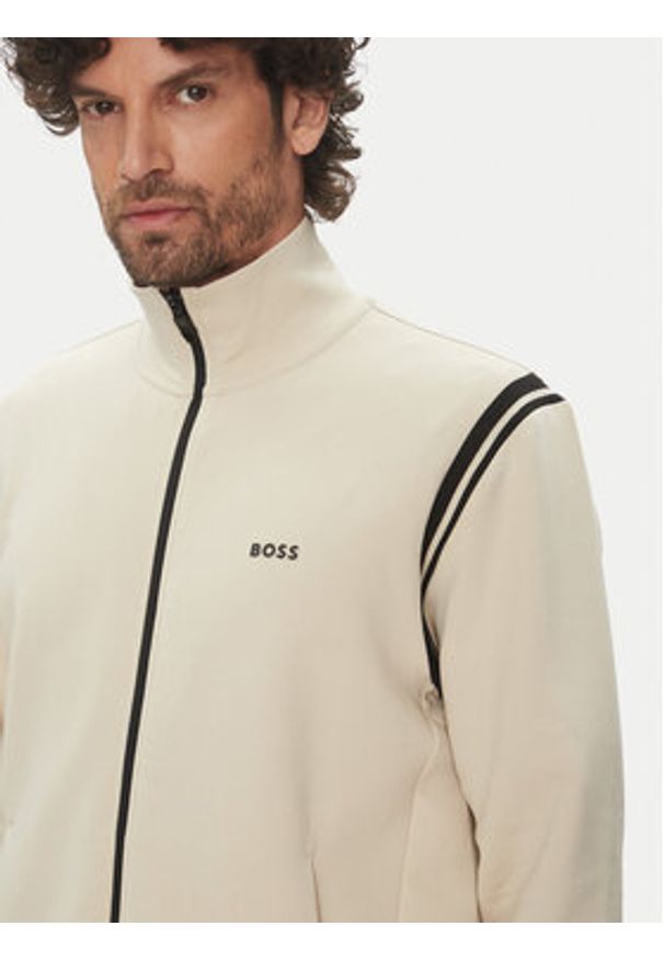 BOSS Dres 50533738 Beżowy Regular Fit. Kolor: beżowy. Materiał: bawełna
