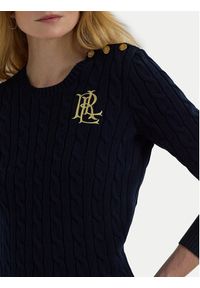 Lauren Ralph Lauren - LAUREN RALPH LAUREN Sweter 200932223003 Granatowy Regular Fit. Kolor: niebieski. Materiał: bawełna #4