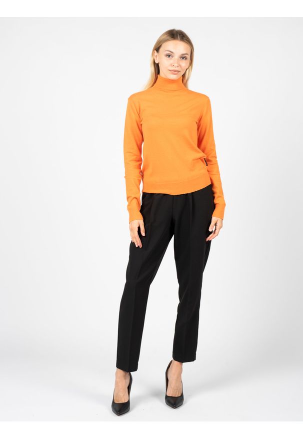 Silvian Heach Sweter "Nunteg" | PGA22144LU | Nunteg | Kobieta | Pomarańczowy. Typ kołnierza: golf. Kolor: pomarańczowy. Materiał: poliester, nylon, wiskoza