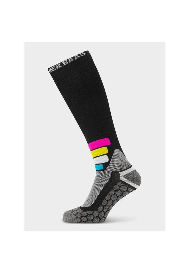 POEDERBAAS - Skarpety narciarskie unisex Poederbaas Kompresja techniczna Pro Merino 1 para. Kolor: czarny. Materiał: wełna, poliamid, elastan. Sport: narciarstwo