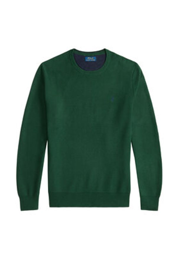 Polo Ralph Lauren Sweter 710918163521 Zielony Regular Fit. Typ kołnierza: polo. Kolor: zielony. Materiał: bawełna