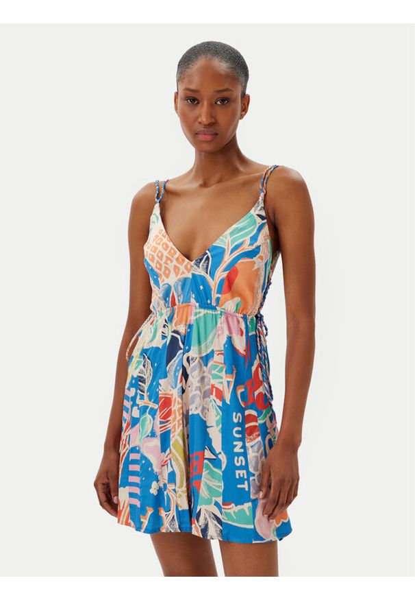 Maaji Sukienka letnia Tropical Bliss Tropi PT2537CSD001 Kolorowy Regular Fit. Materiał: wiskoza. Wzór: kolorowy. Sezon: lato