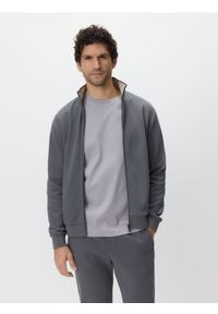 Reserved - Bluza ze stójką - ciemnoszary. Kolor: szary. Materiał: dzianina, bawełna