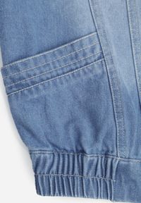 Born2be - Niebieska Jeansowa Bawełniana Kamizelka Zapinana na Guziki z Kieszeniami Dayleah. Kolor: niebieski. Materiał: bawełna, jeans. Długość rękawa: krótki rękaw. Długość: krótkie. Wzór: jednolity #2
