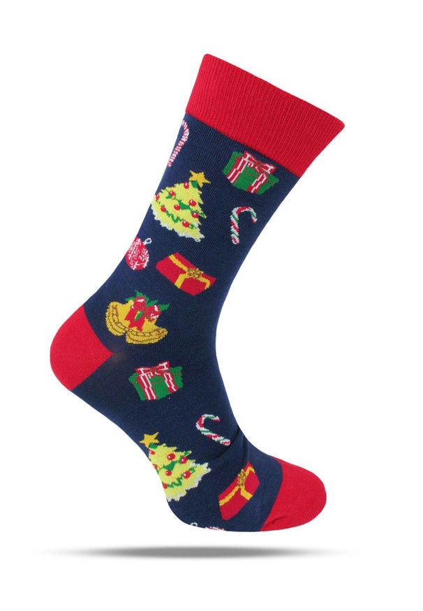 His Story - Tematyczne Skarpetki Bawełniane - Święta, Choinka, Prezenty. Kolor: wielokolorowy. Materiał: elastan, bawełna, poliamid