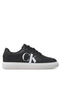 Calvin Klein Jeans Sneakersy Casual Cupsole Lth-Pu Mono YM0YM00573 Czarny. Okazja: na co dzień. Kolor: czarny. Materiał: skóra
