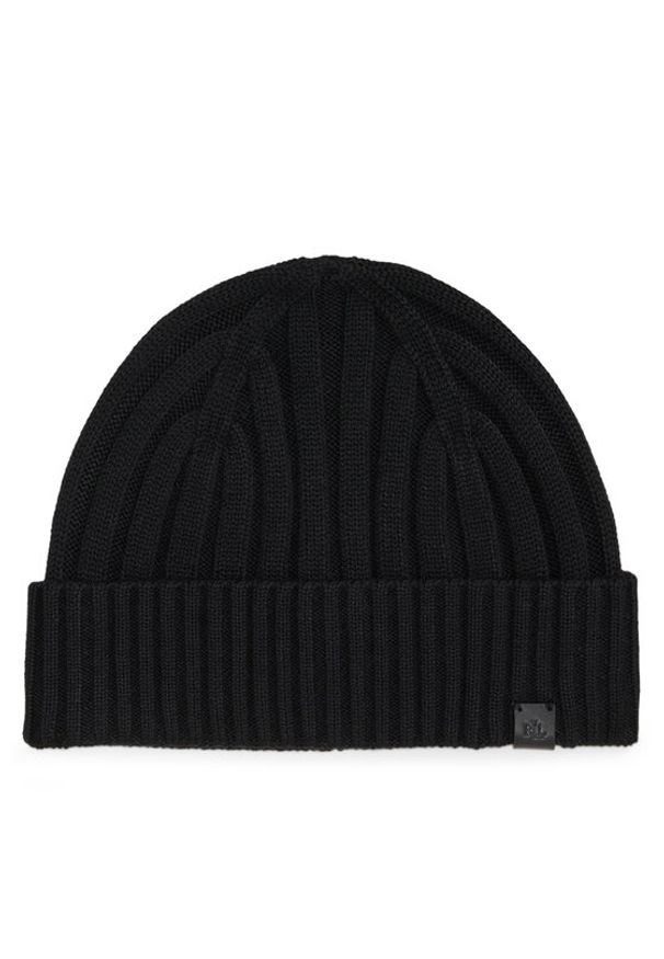 Lauren Ralph Lauren - LAUREN RALPH LAUREN Czapka 454P04462002 Czarny. Kolor: czarny. Materiał: poliester