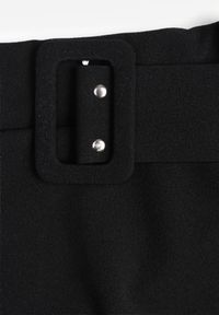 Born2be - Czarna Gładka Spódnica Maxi z Gumką w Pasie i Klamrą Orirsa. Kolor: czarny. Wzór: gładki. Styl: elegancki #3