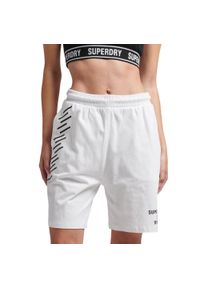 Spodenki sportowe damskie Superdry Core Sport Boy. Kolor: biały