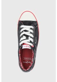 Pepe Jeans Buty Kenton Origin damskie kolor czarny. Nosek buta: okrągły. Zapięcie: sznurówki. Kolor: czarny. Materiał: guma