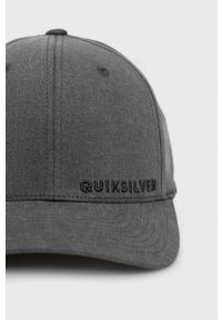 Quiksilver czapka kolor czarny gładka. Kolor: szary. Wzór: gładki #3