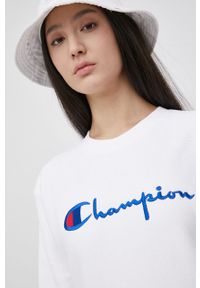 Champion Bluza damska kolor biały z aplikacją. Kolor: biały. Wzór: aplikacja #5