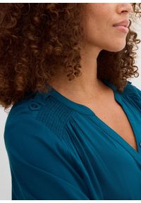 bonprix - Bluzka tunikowa z miękkiej wiskozy. Kolor: niebieski. Materiał: wiskoza. Długość rękawa: długi rękaw. Długość: długie #2