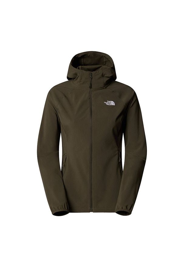 Kurtka damska The North Face Nimble 0A8CD94261 - zielona. Kolor: zielony. Materiał: tkanina, softshell, poliester, elastan. Styl: klasyczny. Sport: turystyka piesza, wspinaczka