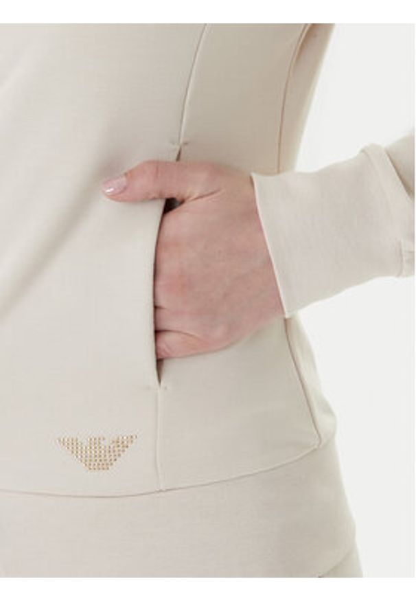 EA7 Emporio Armani Bluza 7W001044 AF12482 U1088 Beżowy Regular Fit. Kolor: beżowy. Materiał: wiskoza