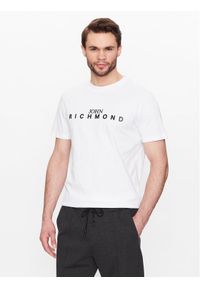 John Richmond T-Shirt Maicon RMP23231TS Biały Regular Fit. Kolor: biały. Materiał: bawełna
