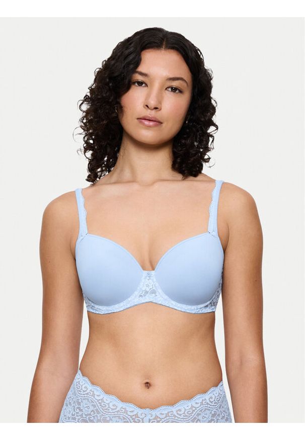 Triumph Biustonosz z fiszbiną Amourette 10214770 Błękitny. Kolor: niebieski. Materiał: syntetyk