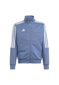 Adidas - Bluza dresowa Tiro Kids. Kolor: biały, wielokolorowy, niebieski. Materiał: dresówka. Styl: klasyczny