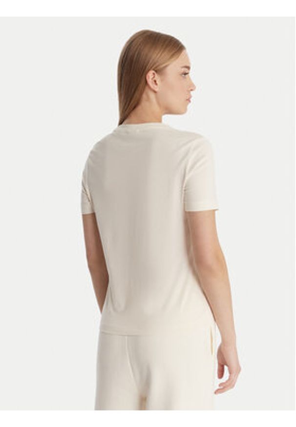 Guess T-Shirt V6RI07 J1314 Écru Regular Fit. Materiał: bawełna