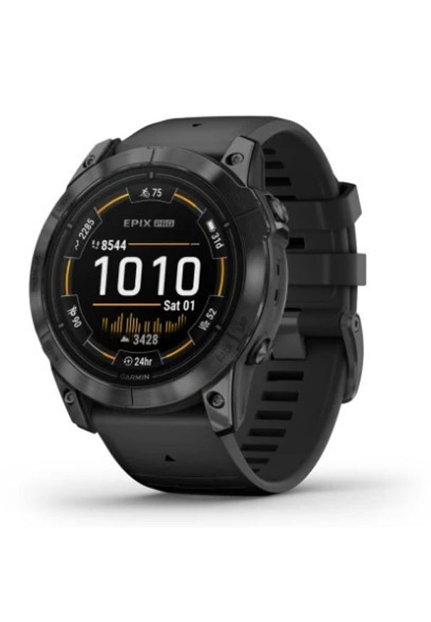 GARMIN - Garmin Epix Pro Gen 2 51 mm czarny z czarnym paskiem. Rodzaj zegarka: cyfrowe. Kolor: czarny. Styl: sportowy, casual, militarny