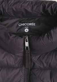 Renee - Ciemnoszara Casualowa Kurtka Ozdobiona Pikowaniem Nelionea. Okazja: na co dzień. Kolor: szary. Materiał: jeans. Wzór: aplikacja. Styl: casual #2