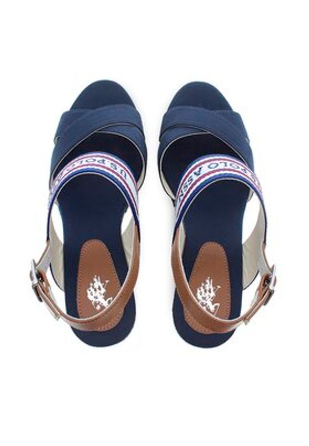 U.S. Polo Assn. Sandały Alyss ALYSSA010 Niebieski. Kolor: niebieski. Materiał: materiał