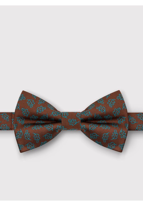 Pako Lorente - PAKO LORENTE – Brązowa mucha męska we wzorki. Kolor: brązowy. Materiał: poliester. Styl: elegancki