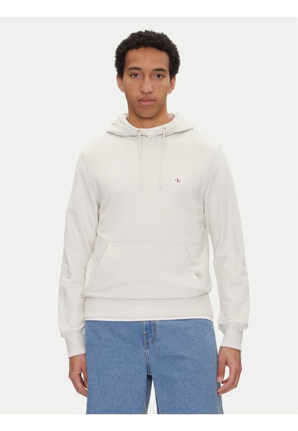 Calvin Klein Jeans Bluza J30J327113 Écru Regular Fit. Materiał: bawełna