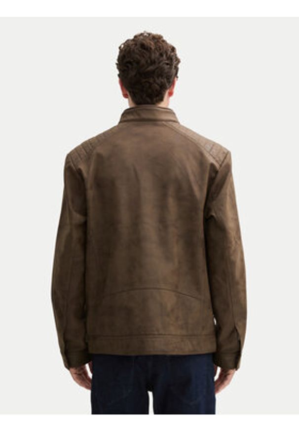 Tom Tailor Kurtka z imitacji skóry 1044633 Brązowy Regular Fit. Kolor: brązowy. Materiał: skóra