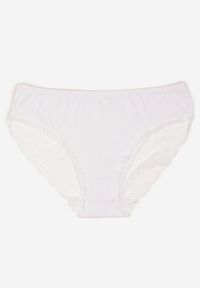 Born2be - Białe Majtki Figi Zdobione Koronką Venissella. Kolor: biały. Materiał: koronka. Wzór: koronka, aplikacja #1